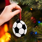 Soccer Round Ceramic Ornament - Ball Graphic