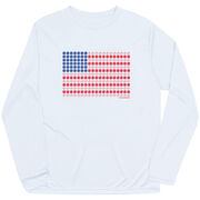 Baseball Long Sleeve Performance Tee - Patriotic Baseball