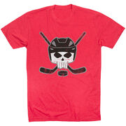 Hockey Short Sleeve Tee - Hockey Helmet Skull