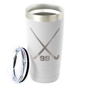 Field Hockey 20 oz. Double Insulated Tumbler - Personalized Crossed Sticks