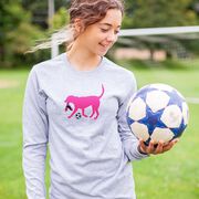 Soccer Tshirt Long Sleeve - Sasha the Soccer Dog