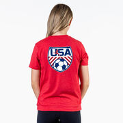 Soccer Short Sleeve T-Shirt - Soccer USA (Back Design)