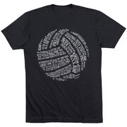 Volleyball T-Shirt Short Sleeve Volleyball Words