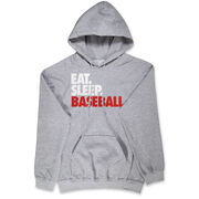 Baseball Hooded Sweatshirt - Eat. Sleep. Baseball.