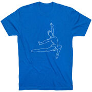Gymnastics Short Sleeve T-Shirt - Gymnast Sketch