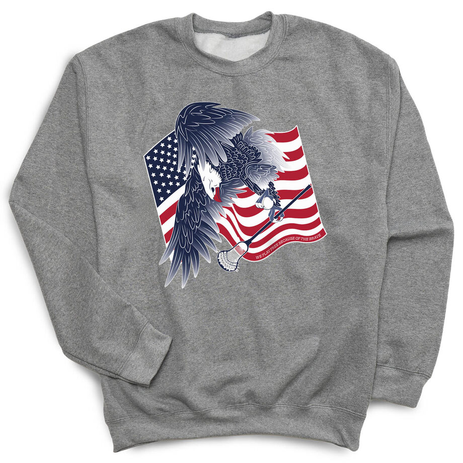 Guys Lacrosse Crewneck Sweatshirt - Lacrosse Eagle