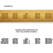 Engraved Mini Softball Bat - Team Name With Roster