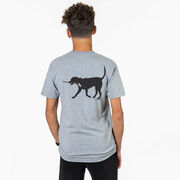 Hockey Short Sleeve T-Shirt - Howe the Hockey Dog (Back Design)