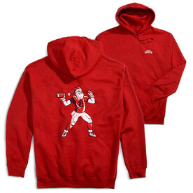 Football Hooded Sweatshirt - Touchdown Santa (Back Design)