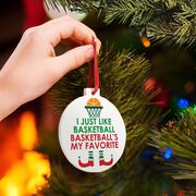 Basketball Round Ceramic Ornament - Basketball's My Favorite