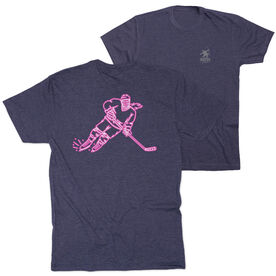 Hockey T-Shirt Short Sleeve - Neon Hockey Girl (Back Design)