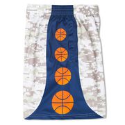 Basketball Shorts - Navy Digital Camo