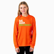 Field Hockey Long Sleeve Performance Tee - Eat. Sleep. Field Hockey.