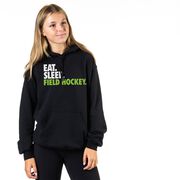 Field Hockey Hooded Sweatshirt - Eat. Sleep. Field Hockey.