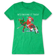Hockey Women's Everyday Tee - He's Checking It Twice