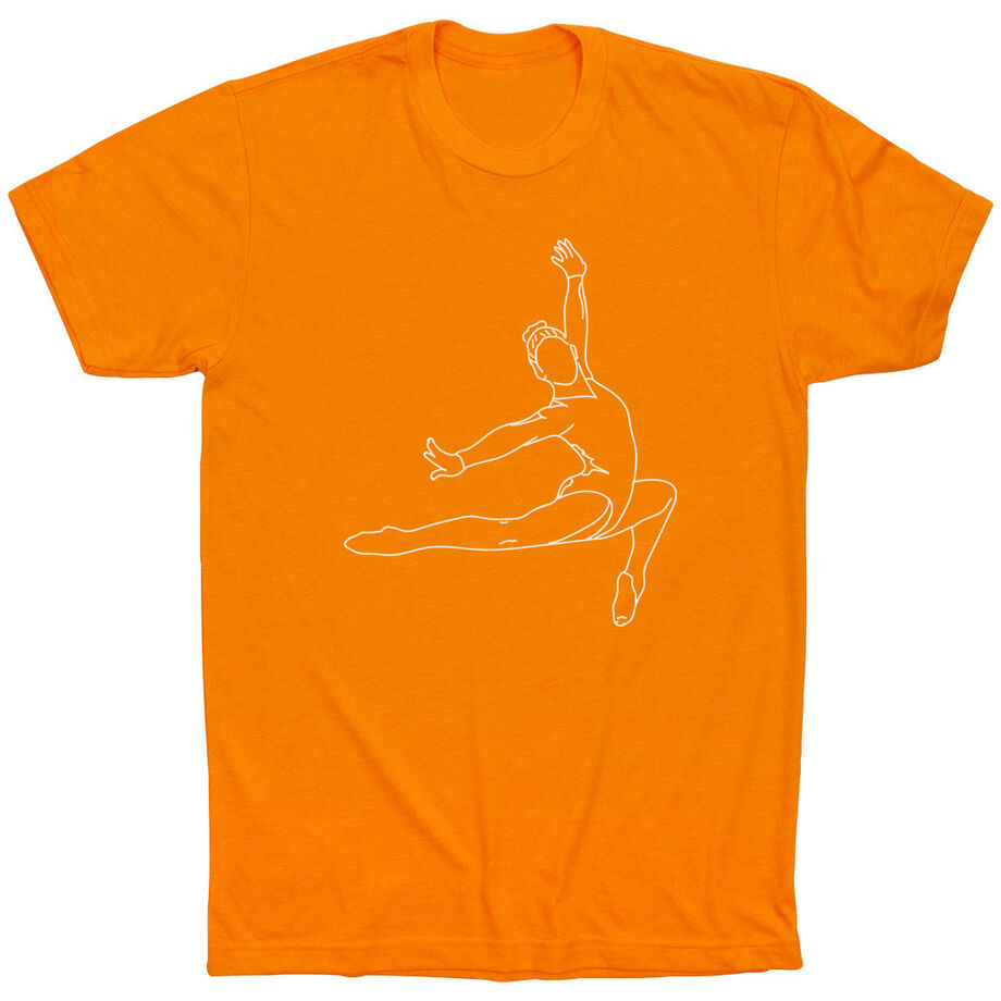 Gymnastics Short Sleeve T-Shirt - Gymnast Sketch