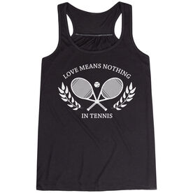 Tennis Flowy Racerback Tank Top - Love Means Nothing In Tennis