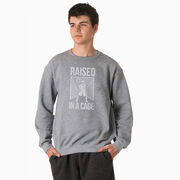 Guys Lacrosse Crewneck Sweatshirt - Raised In A Cage