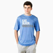 Wrestling Short Sleeve Performance Tee - Eat. Sleep. Wrestle.