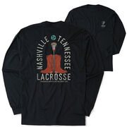 Guys Lacrosse Tshirt Long Sleeve - Nashville Lacrosse (Back Design)
