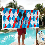Skiing & Snowboarding Premium Beach Towel - I'm Difficult