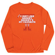 Hockey Long Sleeve Performance Tee - Hockey's My Favorite