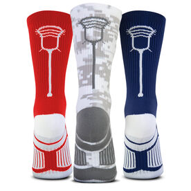 Guys Lacrosse Woven Mid-Calf Sock Set - Hat Trick