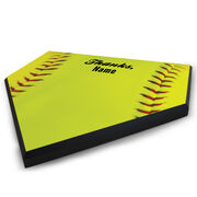 Softball Personalized Thanks Coach Home Plate Plaque