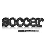 Soccer Wood Words Ready For Team To Autograph