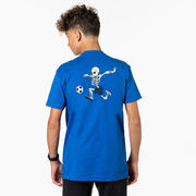 Soccer Short Sleeve T-Shirt - Skeleton Striker (Back Design)