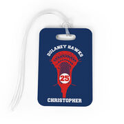 Guys Lacrosse Bag/Luggage Tag - Custom Number Stick Head