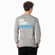 Lacrosse Tshirt Long Sleeve - Eat. Sleep. Lacrosse (Back Design)