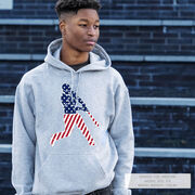 Baseball Hooded Sweatshirt - Baseball Stars and Stripes Player