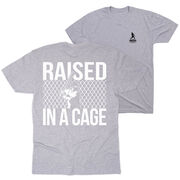 Baseball Short Sleeve T-Shirt - Raised in a Cage Baseball (Back Design)