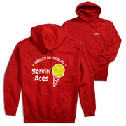 Tennis Hooded Sweatshirt - Servin' Aces (Back Design)