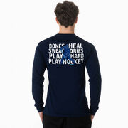 Hockey Tshirt Long Sleeve - Bones Heal Hockey (Back Design) 