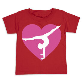 Gymnastics Toddler Short Sleeve Shirt - Gymnast Heart