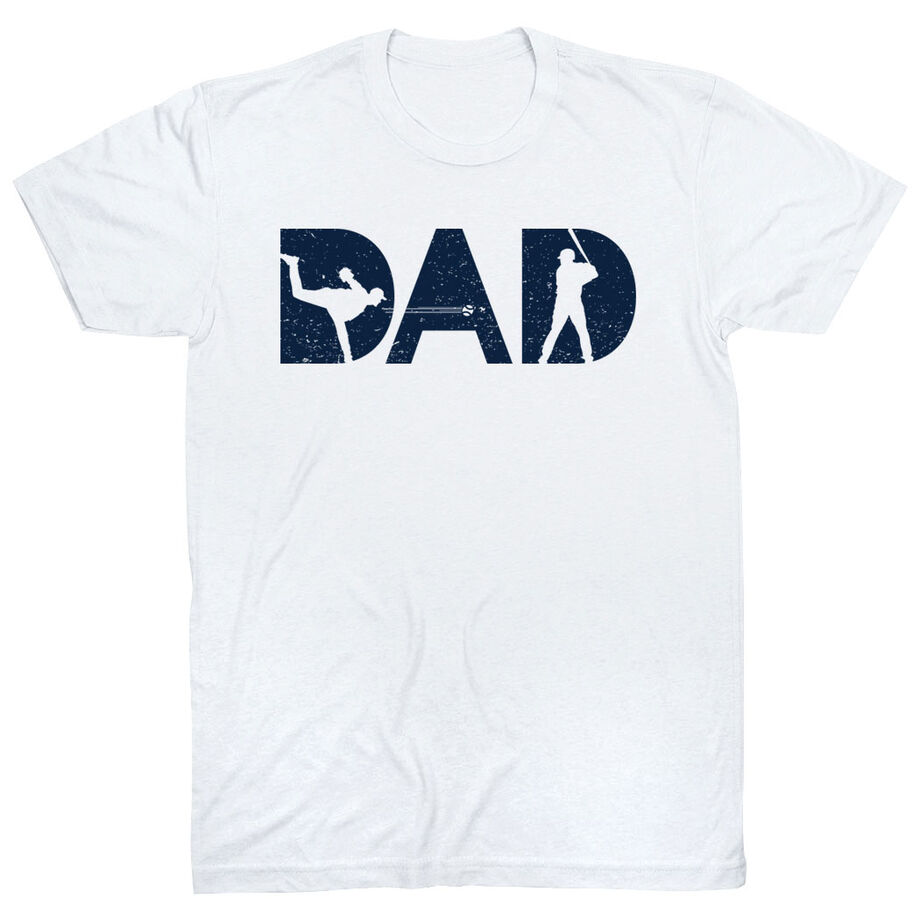 Baseball T-Shirt Short Sleeve - Baseball Dad Silhouette