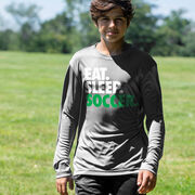 Soccer Long Sleeve Performance Tee - Eat. Sleep. Soccer.