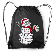 Volleyball Drawstring Backpack - Serving Holiday Cheer