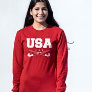 Field Hockey Tshirt Long Sleeve - USA