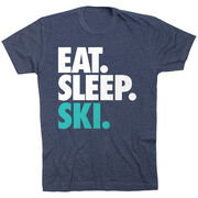 Skiing T-Shirt Short Sleeve Eat. Sleep. Ski.