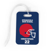 Football Bag/Luggage Tag - Personalized Team Helmet