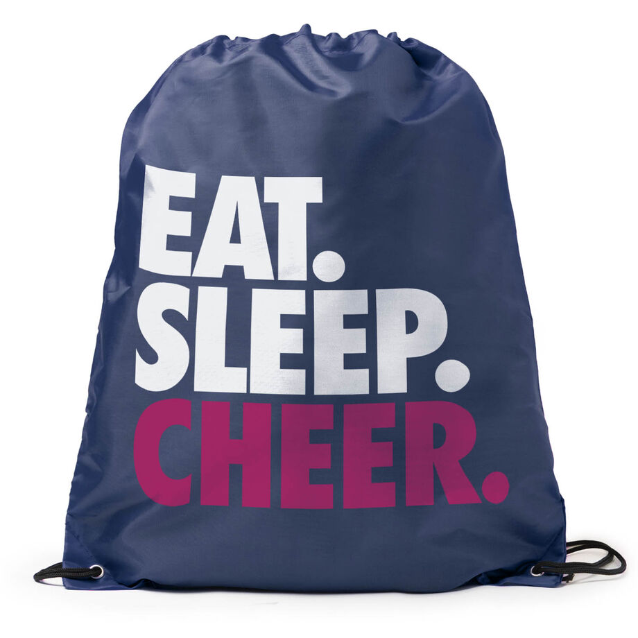 Cheerleading Drawstring Backpack Eat. Sleep. Cheer.