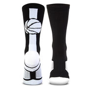 Basketball Woven Mid-Calf Socks - Superelite (Black/White)