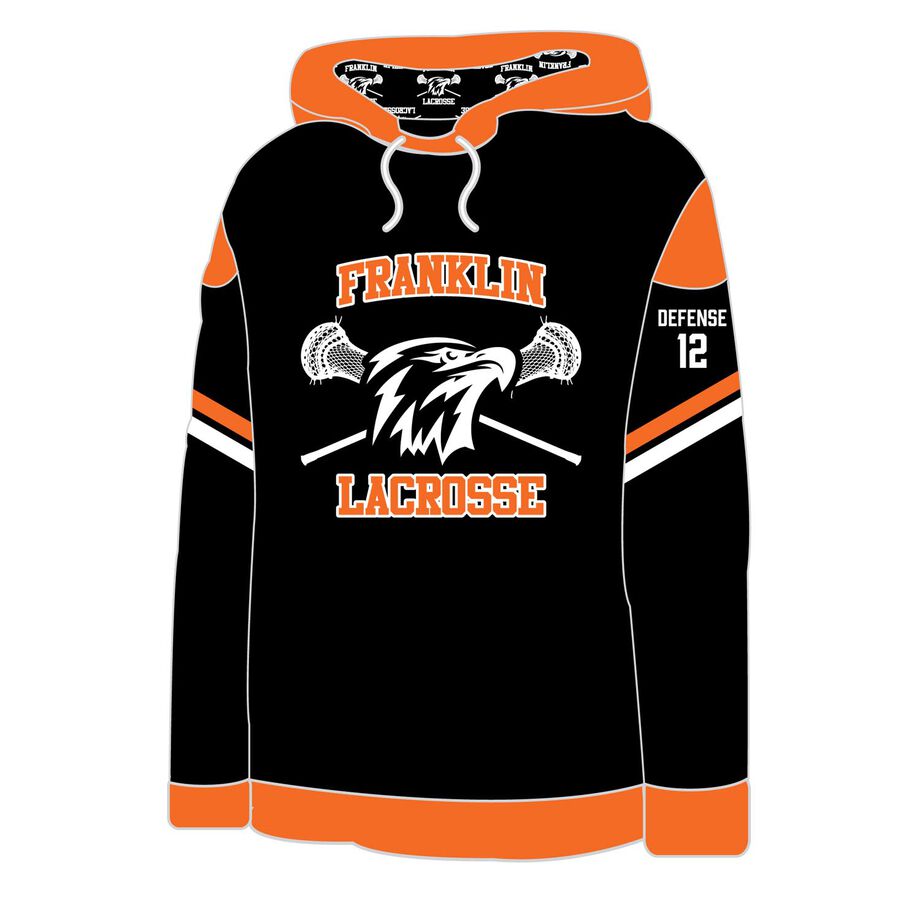 ChalkTalk Custom Team Hoodie - Guys Lacrosse Crossed Sticks