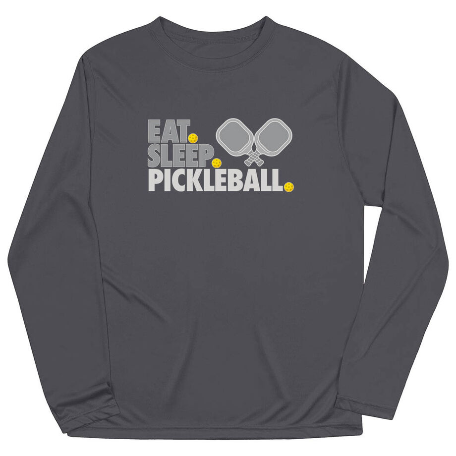 Pickleball Long Sleeve Performance Tee - Eat. Sleep. Pickleball