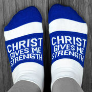 Socrates® Woven Performance Sock - Christ Give Me Strength