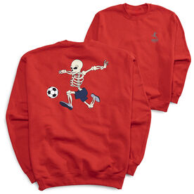 Soccer Crewneck Sweatshirt - Skeleton Striker (Back Design)