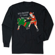 Guys Lacrosse Tshirt Long Sleeve - Checking It Twice Lacrosse